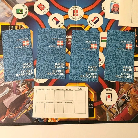 Vintage 1983 Conspiracy Board Game Milton Bradley Fr and Eng Missing Bank Books - Picture 11 of 16